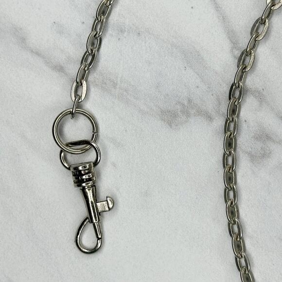Silver Tone Oval Link Chain Purse Strap 46" Crossbody Bag Replacement ✨ - Picture 2 of 11